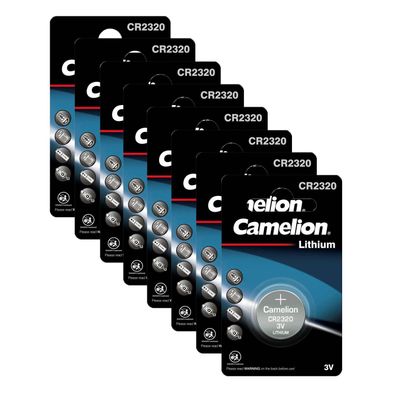 8x Camelion CR2320 CR 2320 Lithium Knopfzellen 3V 1er Blister