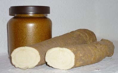 Meerrettich Senf 270ml Thüringen rustikaler Tontopf