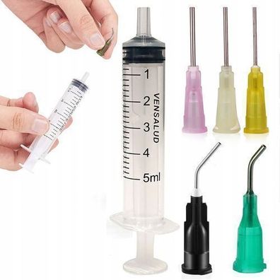 Rosfix Dosierspritze 5ml Luer-Lock Set – 5 Nadeln | PP, 80mm, 2,2mm Gewinde