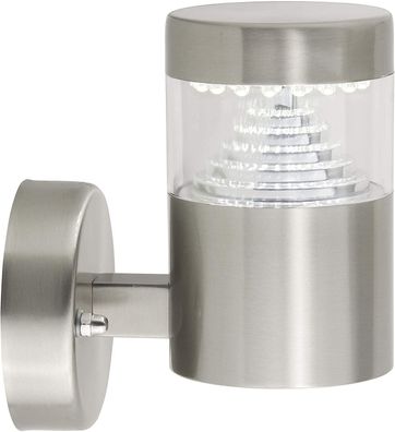 Brilliant Avon Wandleuchte LED 6W IP44 Edelstahl 15x13x7,5cm G43481/82