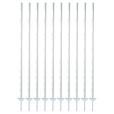 Electra Kunststoffpfahl 150 cm mit Doppeltritt - weiß - 10 Stück Weidezaunpfähle