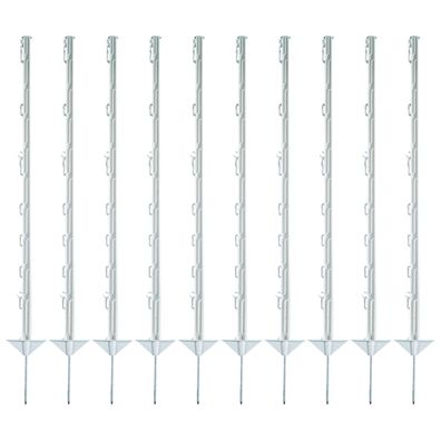 Electra Kunststoffpfahl 105 cm mit Doppeltritt - weiß - 10 Stück Weidezaunpfähle