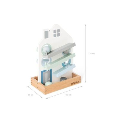 Pinolino Bente Kugelbahn - farbenfrohes Holzspielzeug, 5-Teilig