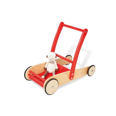 Pinolino Uli Lauflernwagen mit Bremssystem & Gummirädern - Lauflernhilfe in Rot