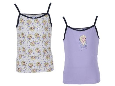 Disney Frozen 2er Pack Unterwäsche Shirts Mädchen Unterhemden - Größe: