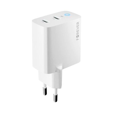 Forever TC-06 GaN Schnellladegerät 65W mit 2x USB-C Power Delivery & Quick Charge