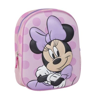 Disney Minnie Mouse 3D Kindergarten Rucksack Kinder Rucksack, Vorschule, leicht
