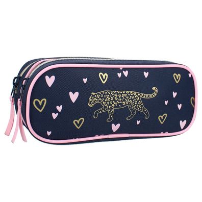 Milky Kiss Federmäppchen Heart Of Gold – Etui blau mit Herz-Print