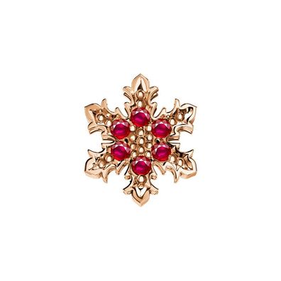 Frau Oro – DCHR6569 – Einzelnes Element SCHNEE, Roségold UND RUBINE