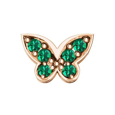 Frau Oro – DCHE6563 – Einzelelement-volare-rosgold UND Smaragd
