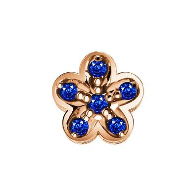 Frau Oro – DCHZ6566 – Einzelnes Fortuna-rosegold UND SAPHIR-ELEMENT