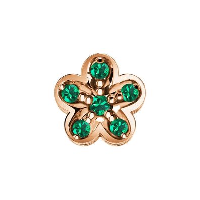 Frau Oro – DCHE6566 – Einzelnes Fortuna-rosgold UND Emerald-element
