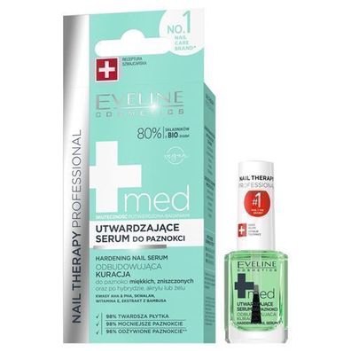 Eveline Cosmetics Nageltherapie Professional Med+ Staerkendes Nagelserum, 12 ml