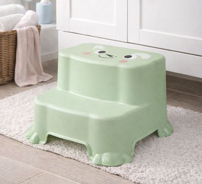 Kinder Stufentritt Trittstufe Tritthocker rutschfest Kunststoff Grün 36x36xH22cm