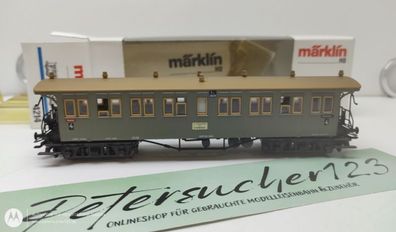 Märklin H0 AC 4214 Schnellzug-Plattformwagen 4. Kl. / C4 / K.W. St.E / OVP weiß