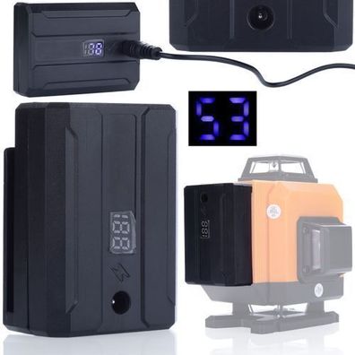 Rosfix Akku für Laser-Wasserwaage – 3500 mAh mit Display | 3,7V 1 Stk