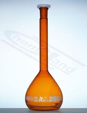 Messkolben mit CERT. orangerot cl A 0050ml Glassco WS 14/23