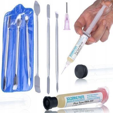 Rosfix Set Flux RMA-223 mit Spatel – für SMD BGA PCB Reparatur | 10cc