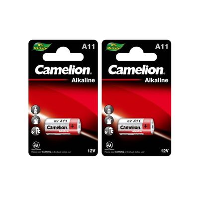 2x Camelion Batterie 6 Volt A11 LR11A 6V 38mAh ø10,3x16,0mm MN11 11A LR11A