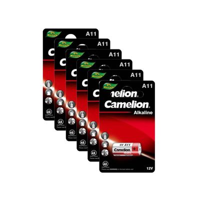 6x Camelion Batterie 6 Volt A11 LR11A 6V 38mAh ø10,3x16,0mm MN11 11A LR11A