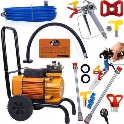 Rosfix Set Farbspritzgerät SBS03 – 3500W 22MPa 18L/min | Lanze 50cm