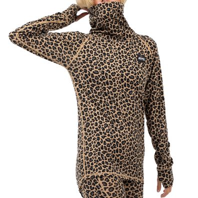 EIVY Women Funktionslongsleeve Icecold Merino Wool Gaiter leopard