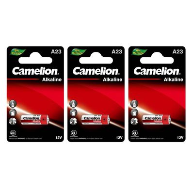 3x Camelion A 23 Batterie 12 V A23 23A LR23A MN21 LR23 Alkaline