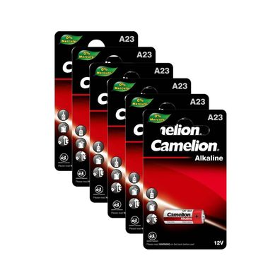 6x Camelion A 23 Batterie 12 V A23 23A LR23A MN21 LR23 Alkaline