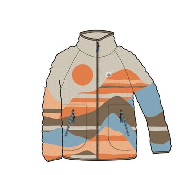 Passenger Women Fleece Fairbanks Full Zip Recycled Sherpa mountain sunse