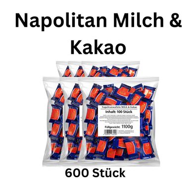 600x Napolitan Waffeln Milch Kakao einzeln verpackt Wurfmaterial