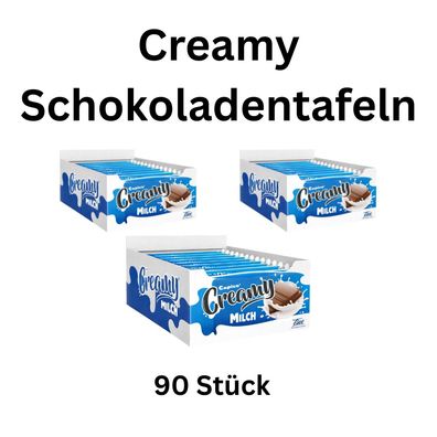90x Milch Schokoladentafeln Mini einzeln verpackt Vorratspack