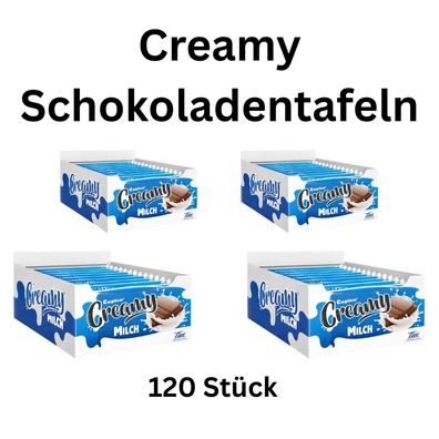 120x Milch Schokoladentafeln Mini einzeln verpackt Großpackung