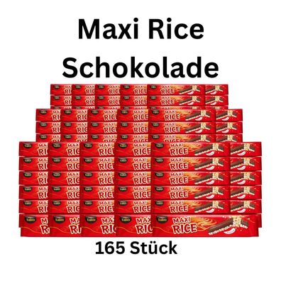 165x Schokoriegel Maxi Rice Knusper Reis Schokolade einzeln Vorteilspack