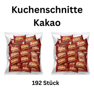 192x Kuchenschnitte Tortina Kakao einzeln verpackt Gebäck Snack