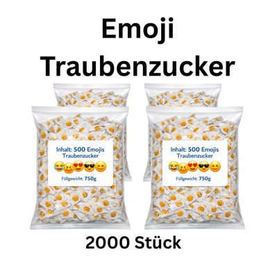 2000x Emoji Traubenzucker Karneval Wurfmaterial Mega