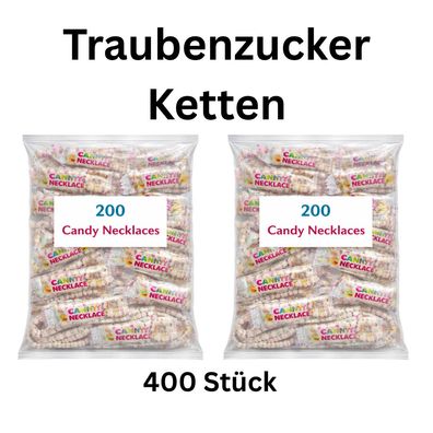 400x Traubenzucker Ketten Candy Necklace einzeln Party Karneval