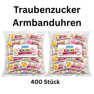 400x Traubenzucker Armbanduhren Candy Watches Party Kinder