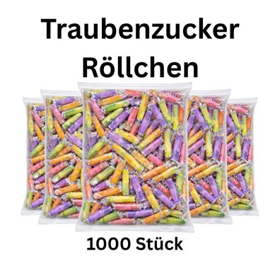 1000 Traubenzucker Röllchen Frucht Wurfmaterial Karneval