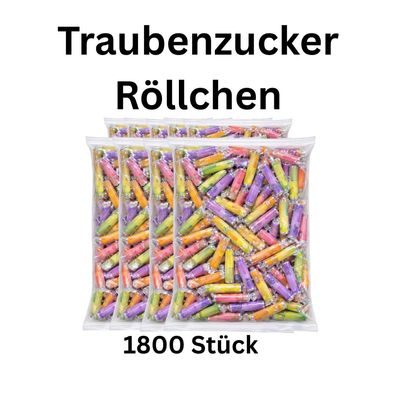 1800 Traubenzucker Röllchen Frucht einzeln Wurfmaterial Karneval