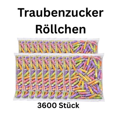 3600 Traubenzucker Röllchen Frucht Wurfmaterial Karneval