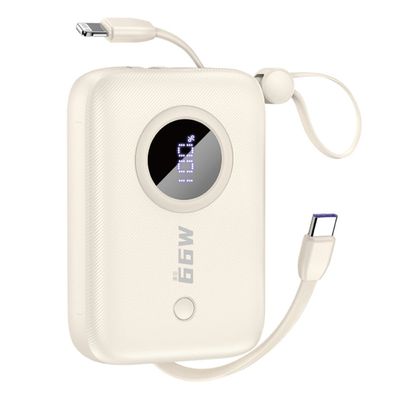 Dudao K14 Powerbank 10000 mAh mit USB-C und integriertem Kabel kompatibel mit