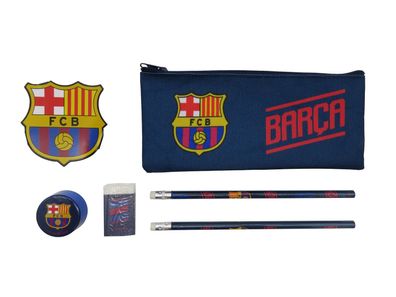 FC Barcelona Schreibset Federmäppchen mit Bleistiften