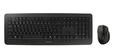 Cherry DW 5100 Set – Kabellose Tastatur und Maus in Schwarz für das Büro