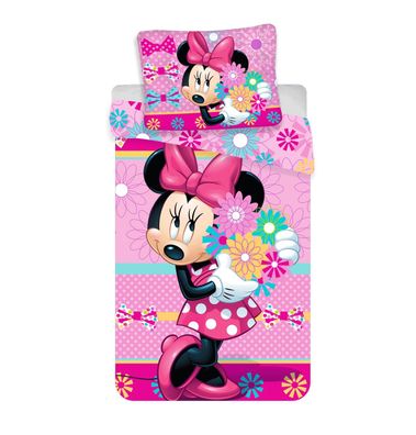 Disney Minnie Mouse Design Kuschelige Bettwäsche Baumwolle, 140x200 cm & 70x90 cm