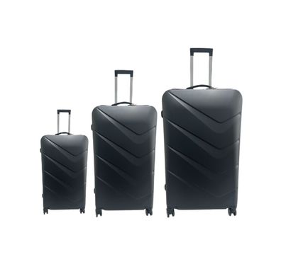 Hoffmanns Waveline Anthrazit 3-teiliges Koffer-Set - ABS-Hartschale mit Zahlenschl