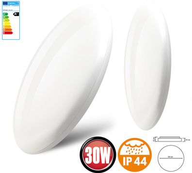 30W LED Deckenlampe Rund Kaltweiß 6500K 2060 Lumen Deckenleuchte Deckenbeleuchtung