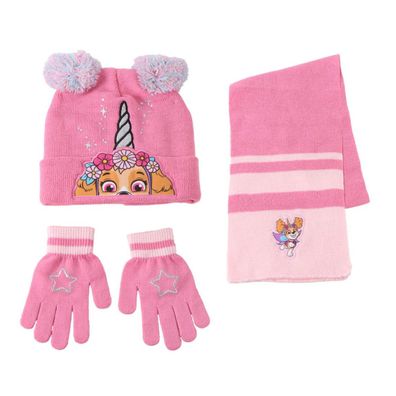 Paw Patrol Kinder 3 Teilig Mütze & Schal & Handschuhe Set