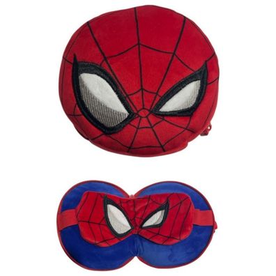 Spiderman Reisekopfkissen mit Schlafmaske für Kinder und Erwachsene