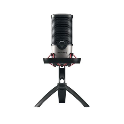 CHERRY UM 6.0 Advanced – USB-Mikrofon mit Shock-Mount, Cardioid/Omni, Touch-Mute,