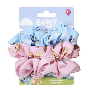 Bluey Haargummi Set – 3 Scrunchies für Kinder im Serien-Design